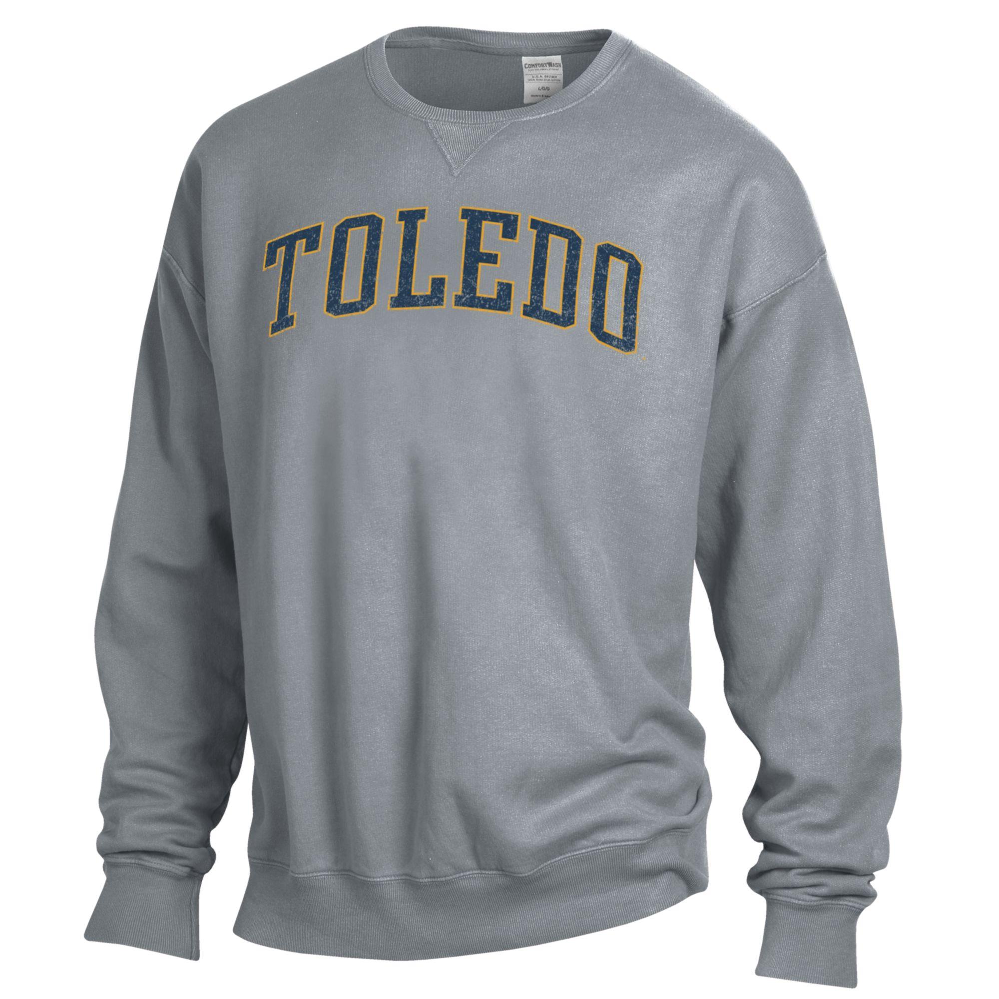 Men's ComfortWash Gray Toledo Rockets Garment Dyed Pullover Sweatshirt - Image 6