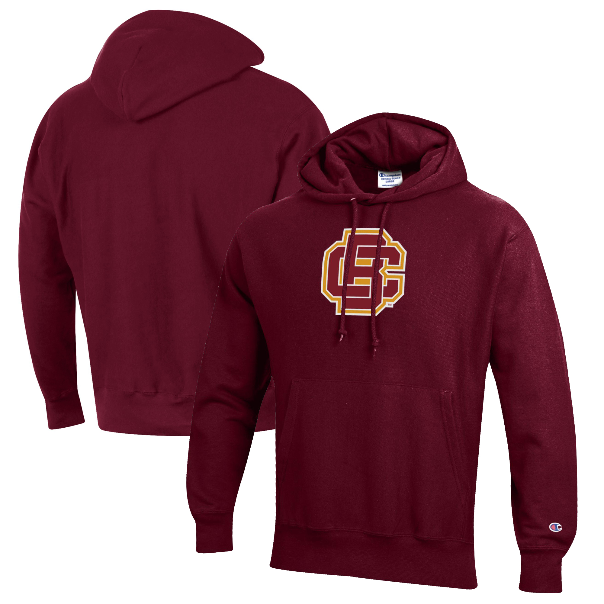 Men's Champion Maroon Bethune-Cookman Wildcats Reverse Weave Fleece Pullover Hoodie - Image 5