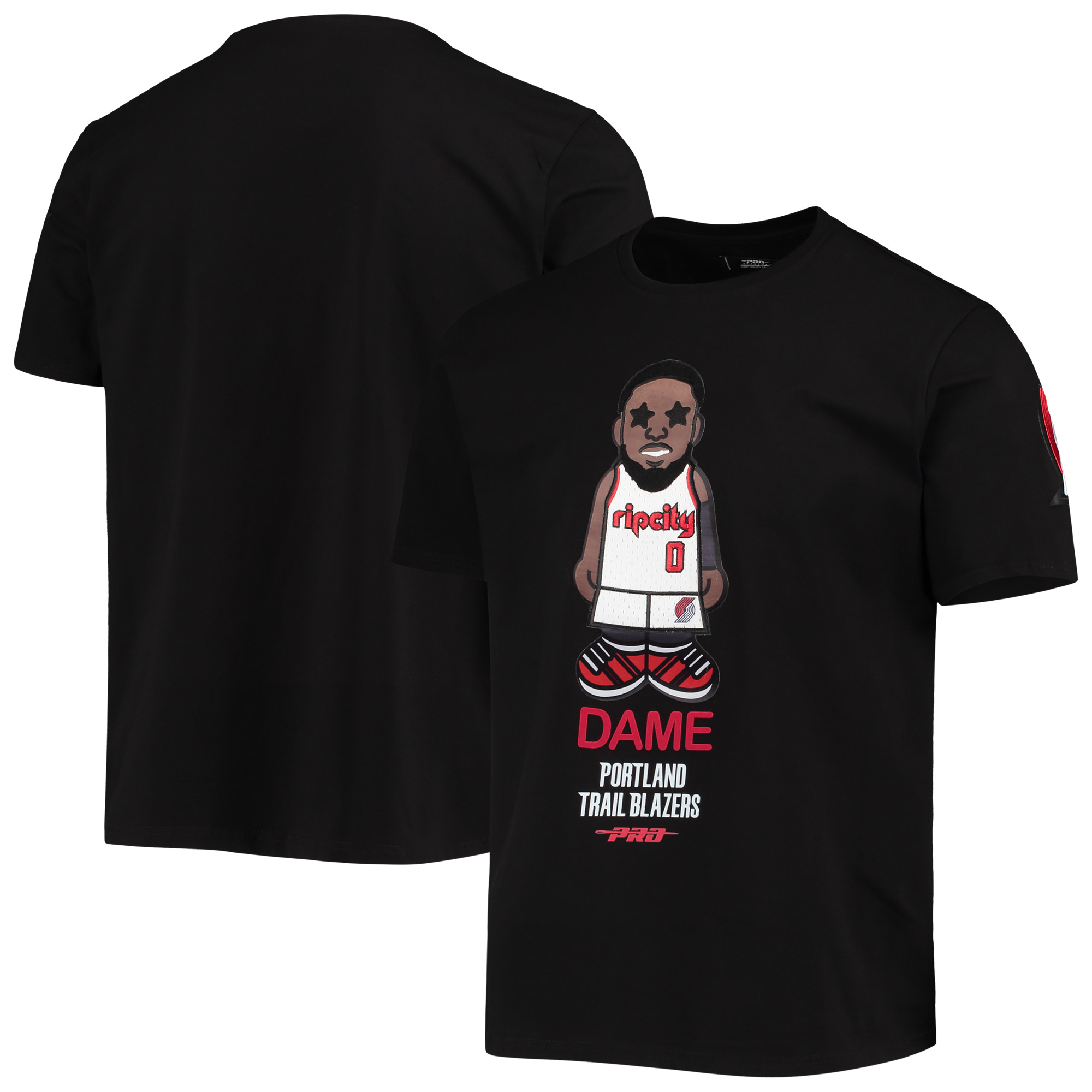 Men's Pro Standard Damian Lillard Black Portland Trail Blazers Caricature T-Shirt - Image 6