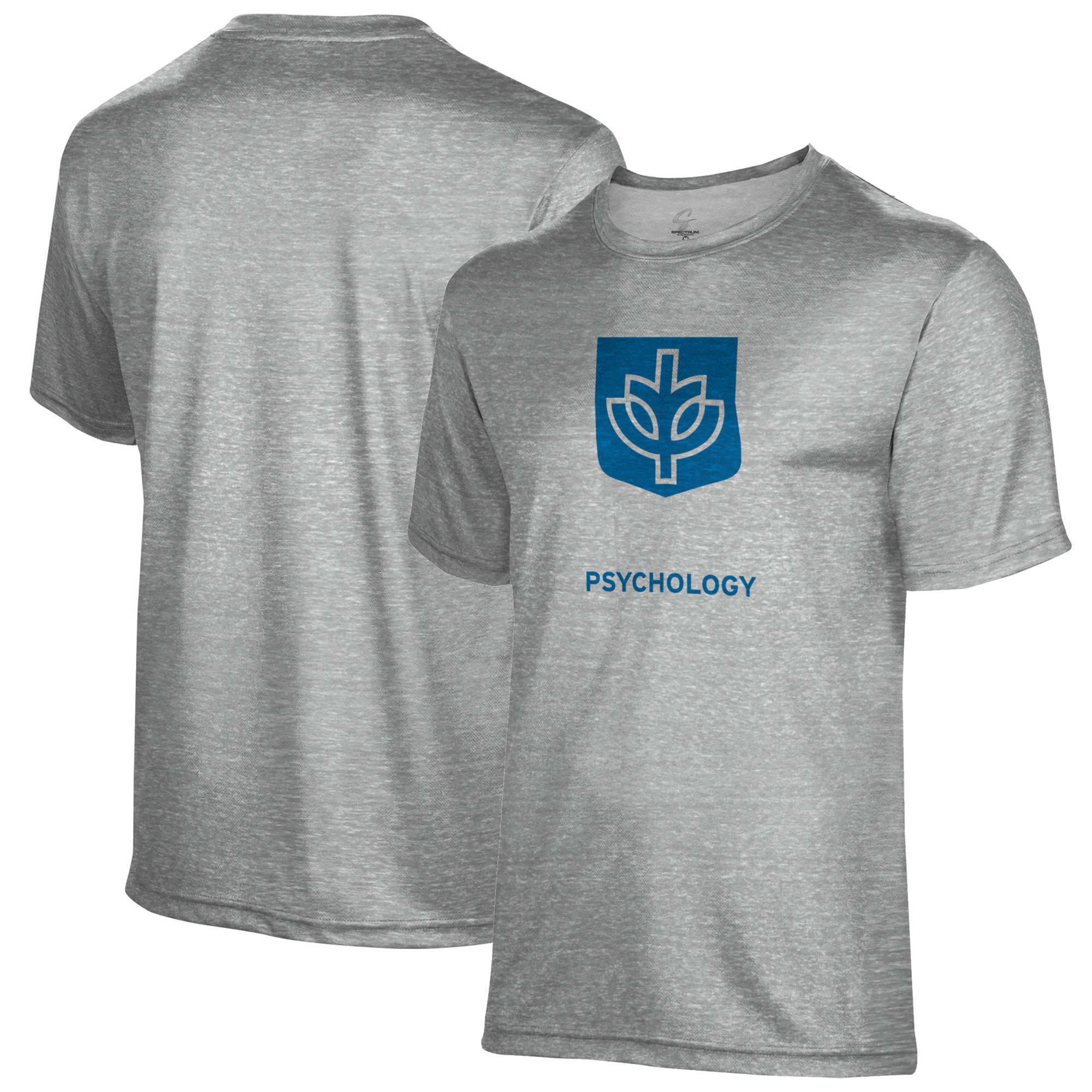 Men's Gray DePaul Blue Demons Psychology Name Drop T-Shirt - Image 5