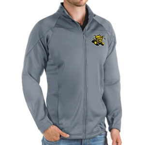 Men's Antigua Steel Wichita State Shockers Links Full-Zip Golf Jacket