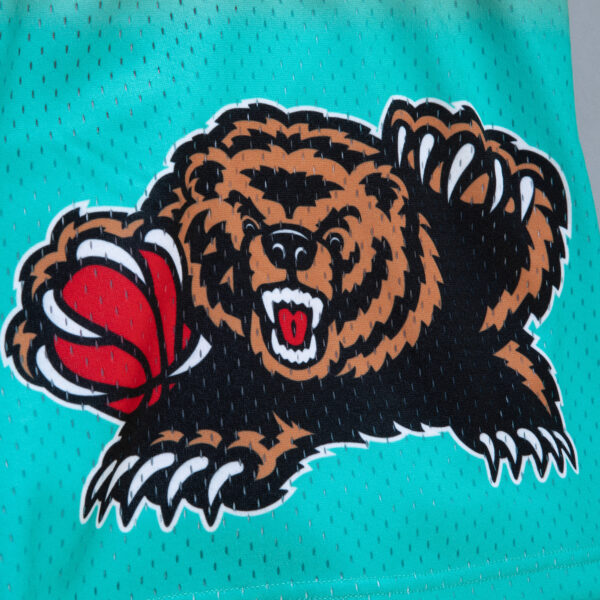 Men's Mitchell & Ness Red/Teal Vancouver Grizzlies 1996/97 Hardwood Classics Fadeaway Reload 3.0 Swingman Shorts - Image 9