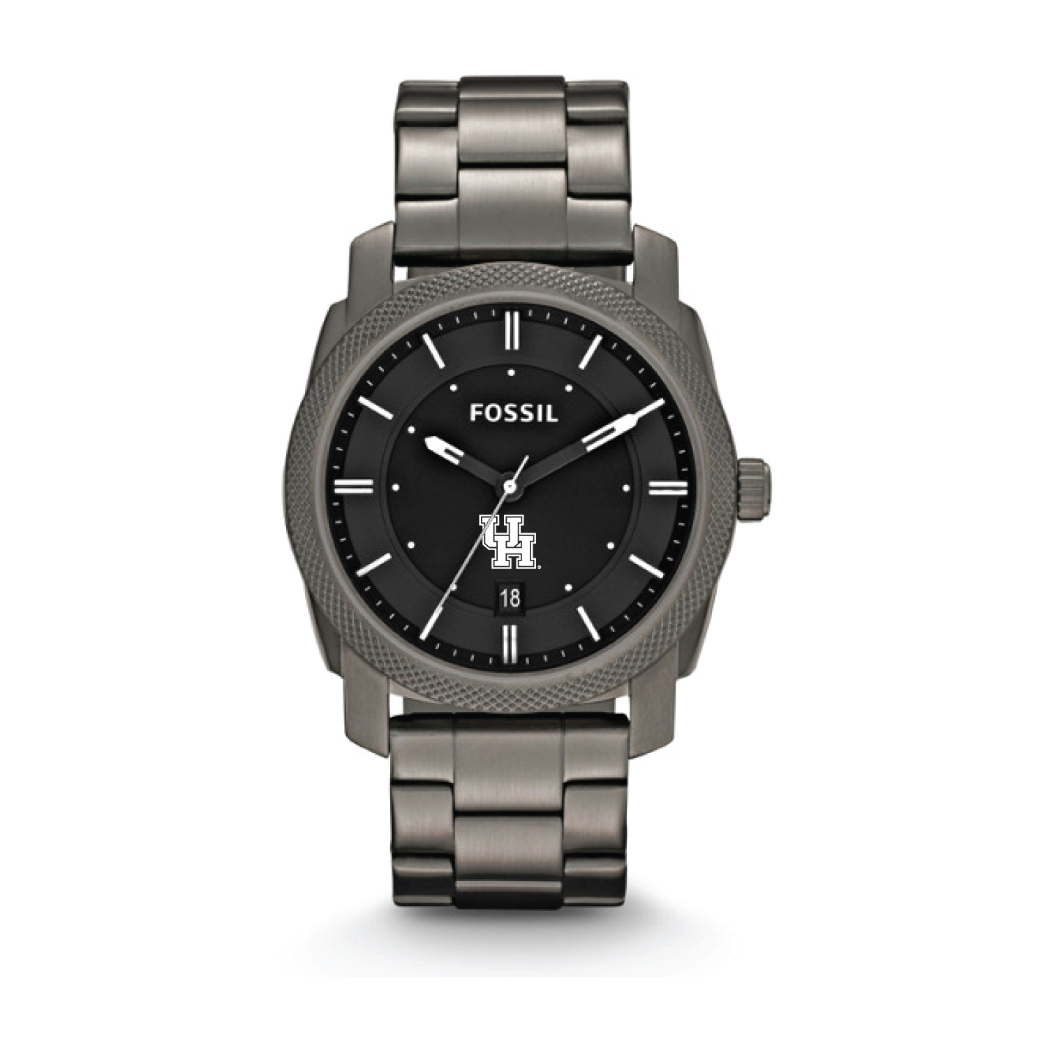 Fossil Houston Cougars Machine Smoke Stainless Steel Watch