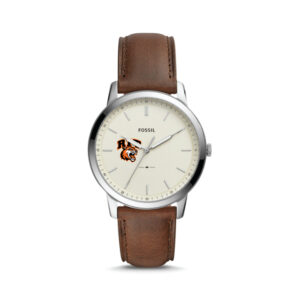 Fossil Rochester Institute of Technology Tigers The Minimalist Brown Leather Watch