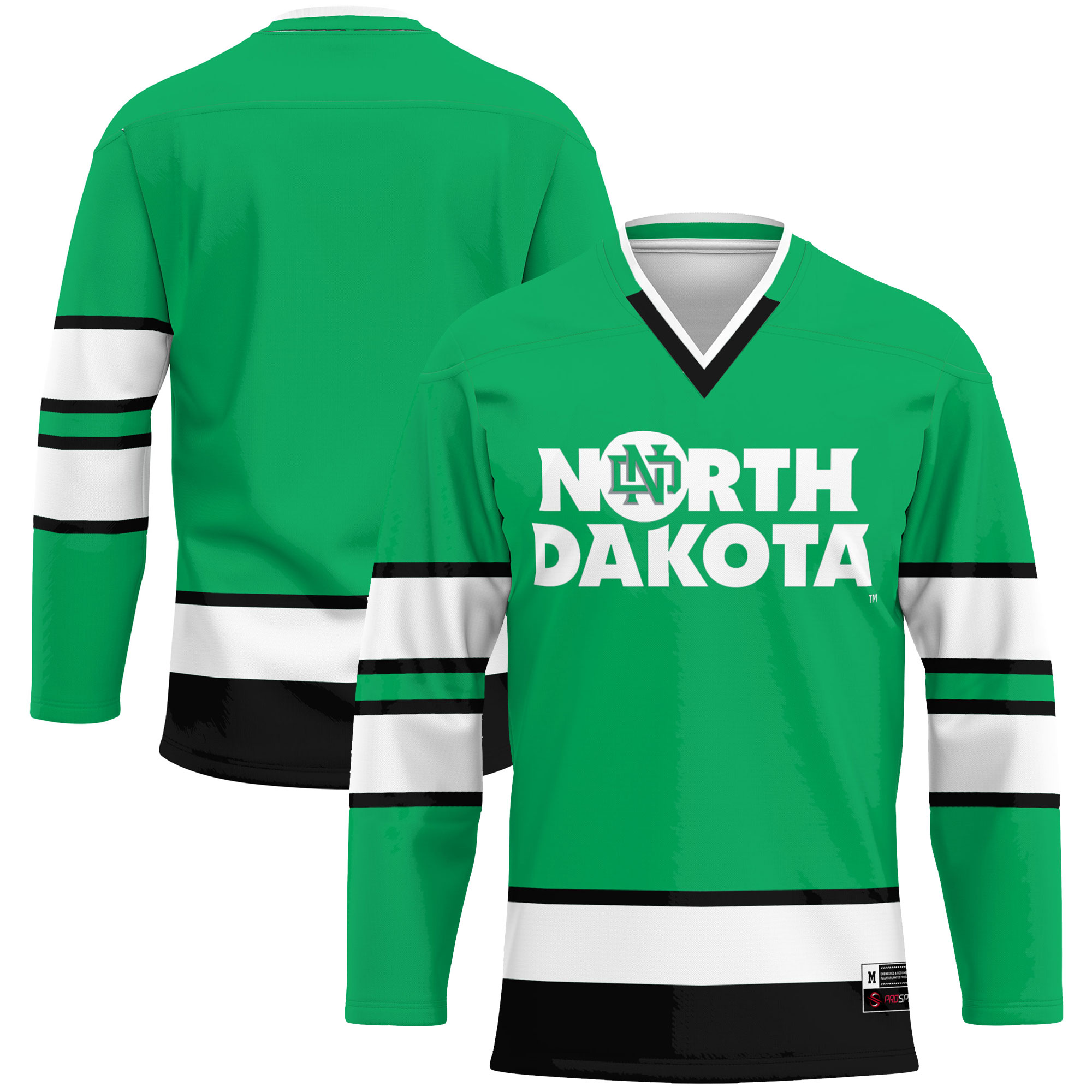 Men's GameDay Greats Kelly Green North Dakota Hockey Jersey - Image 2