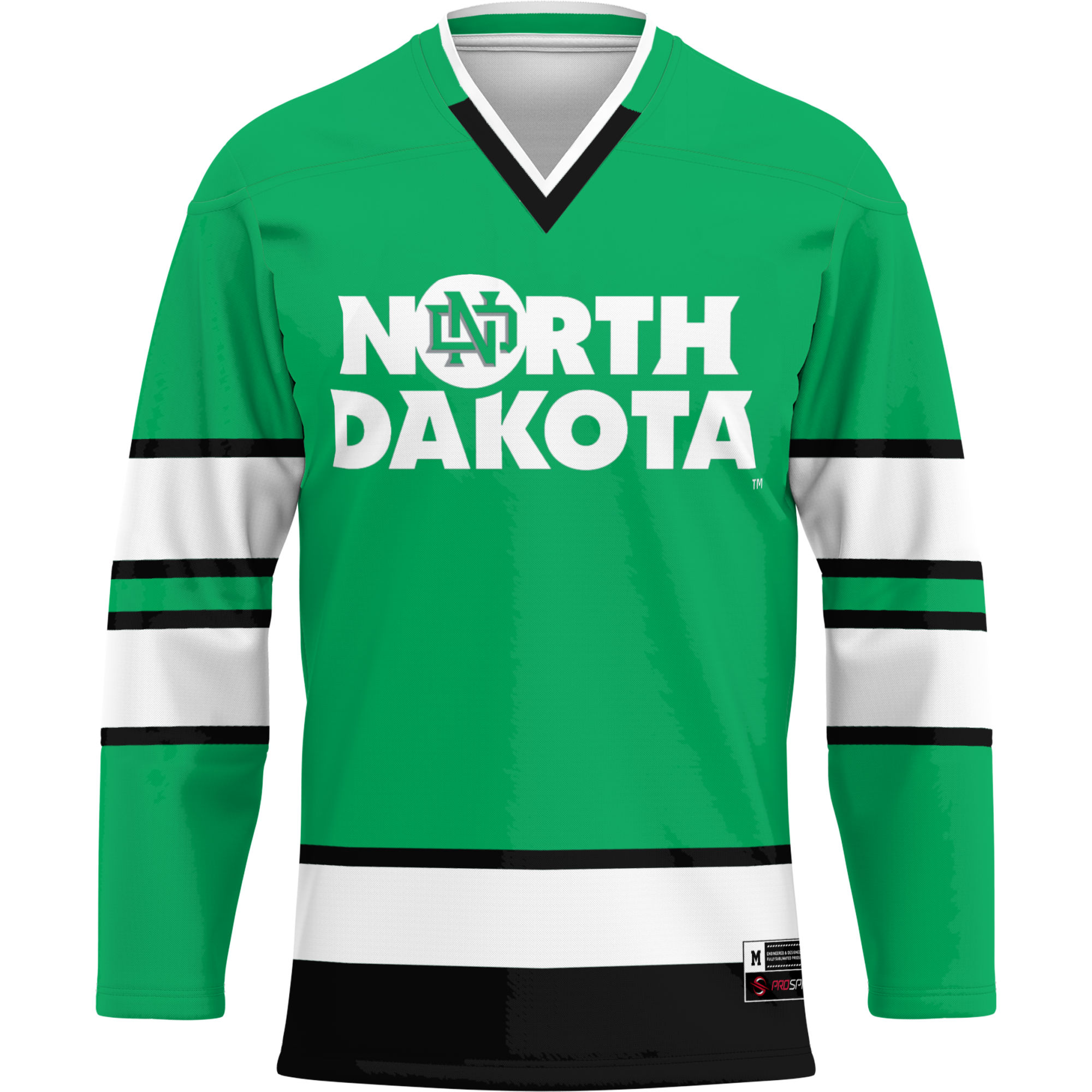 Men's GameDay Greats Kelly Green North Dakota Hockey Jersey - Image 6