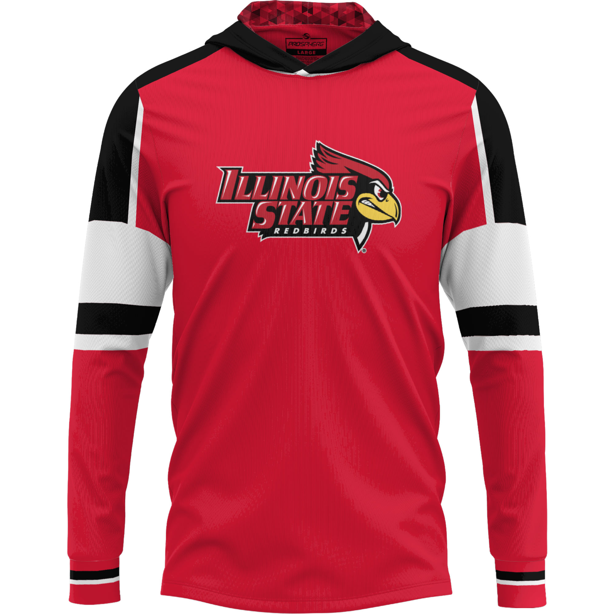 Men's Red Illinois State Redbirds Long Sleeve Hoodie T-Shirt - Image 3