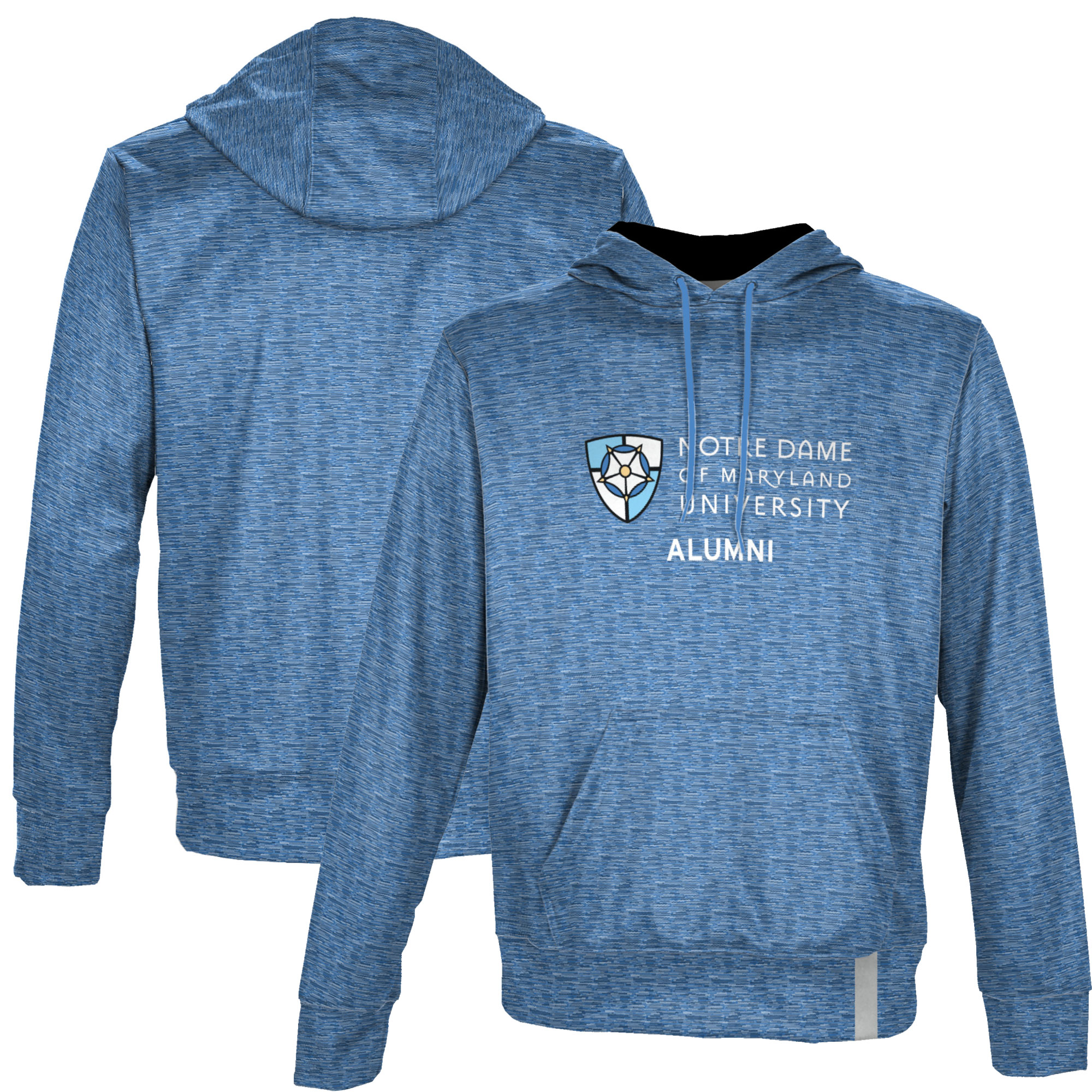 Men's ProSphere Blue Notre Dame of Maryland Gators Alumni Name Drop Pullover Hoodie