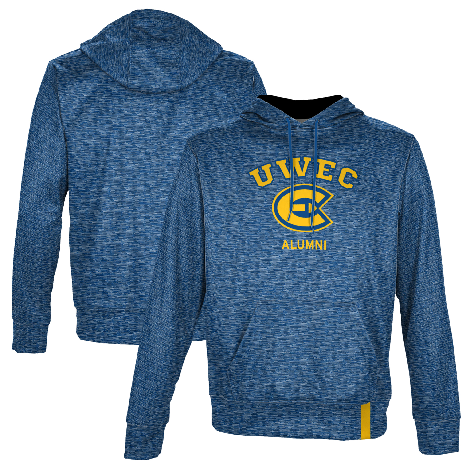 Men's ProSphere Navy Wisconsin Eau Claire Blugolds Alumni Name Drop Pullover Hoodie - Image 2