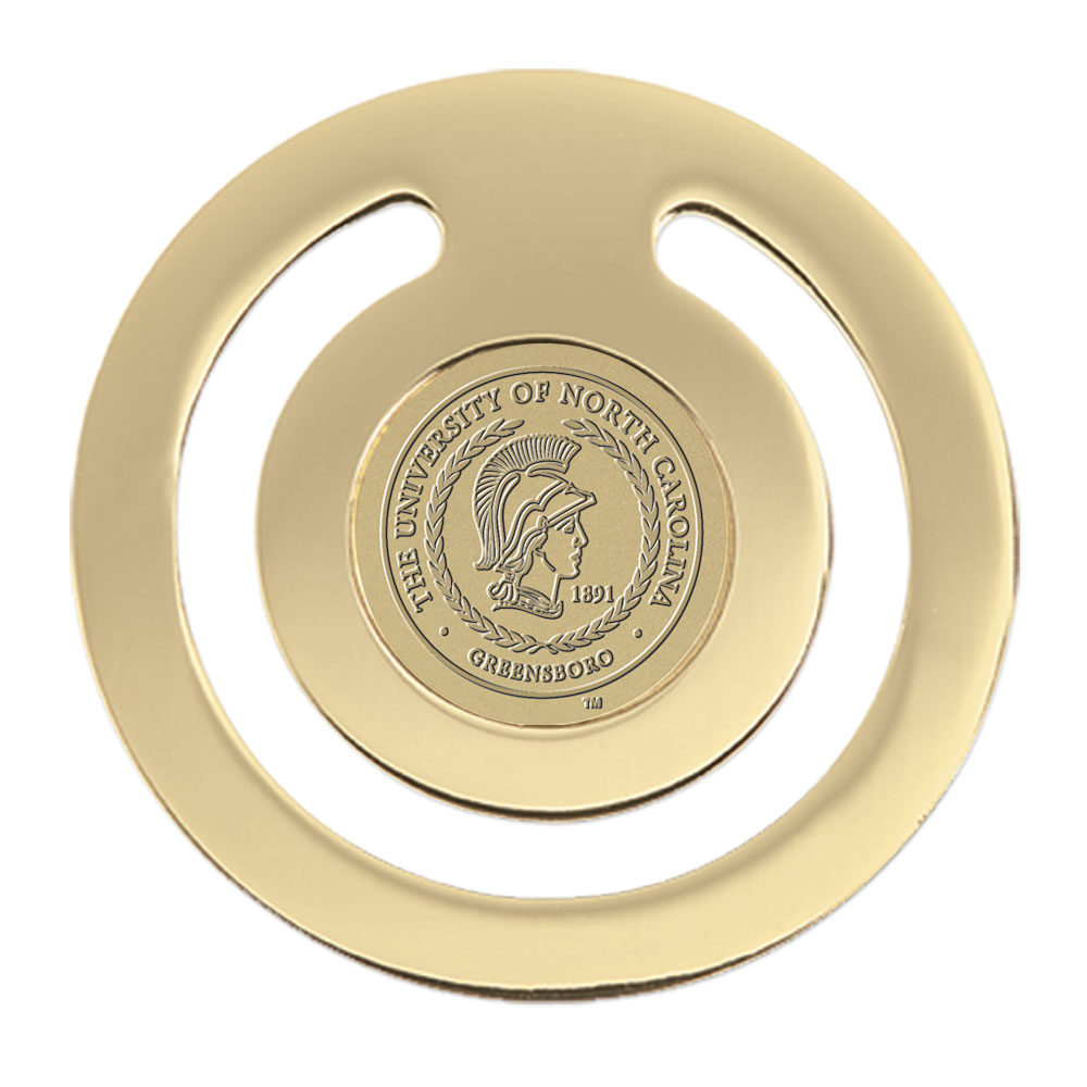 Gold UNCG Spartans Bookmark