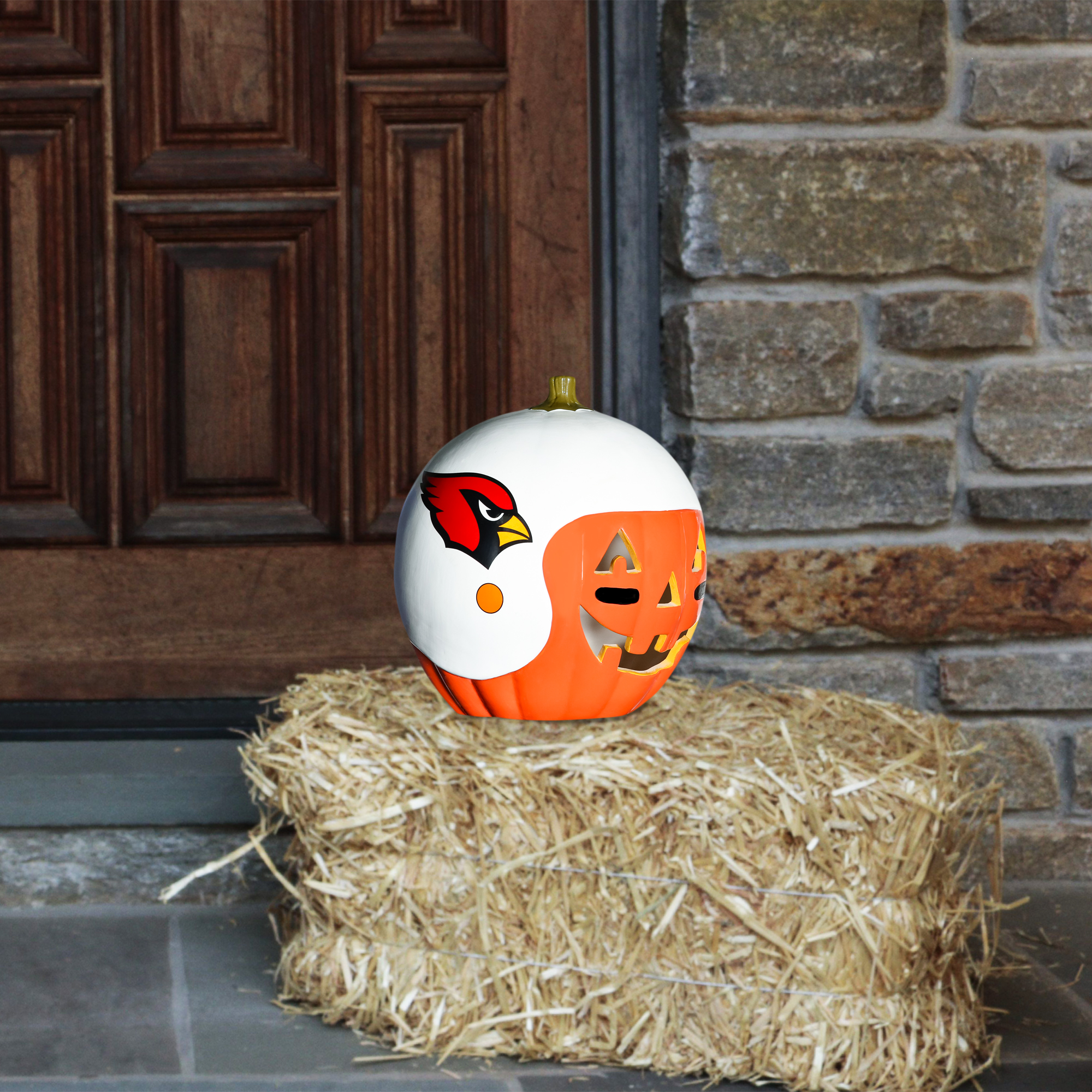 Arizona Cardinals Ceramic Pumpkin Helmet - Image 5