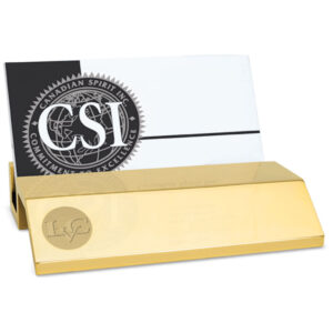 Lebanon Valley College Gold Business Card Holder