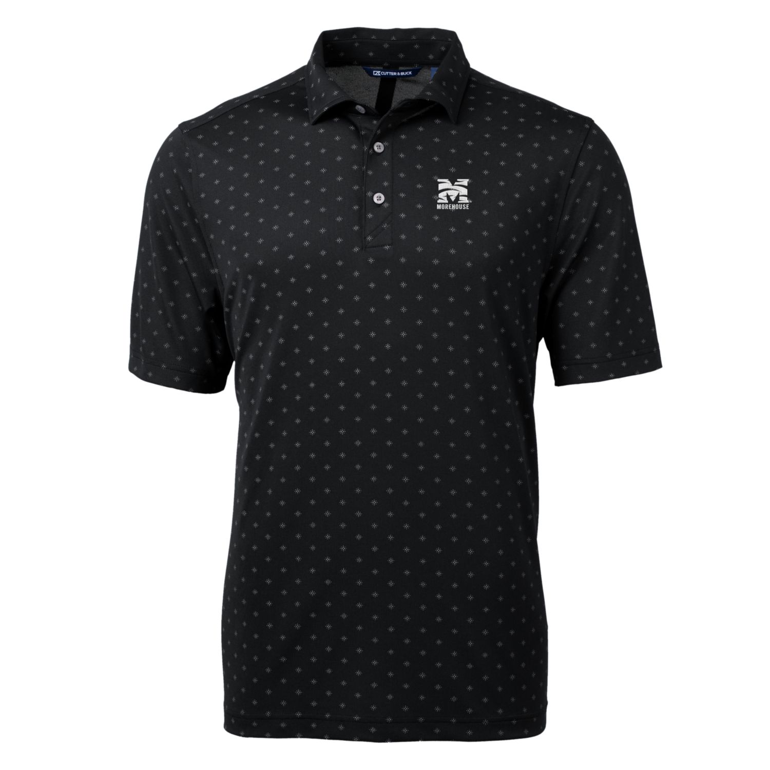 Men's Cutter & Buck Black Morehouse Maroon Tigers Big & Tall Virtue Eco Pique Tile Print Recycled Polo - Image 3