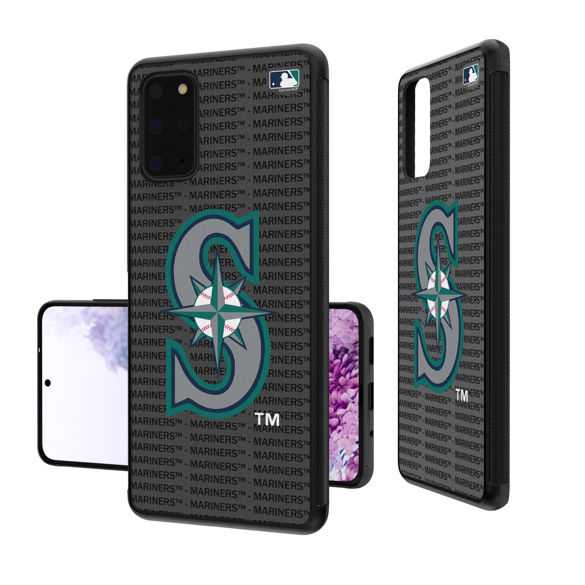 Seattle Mariners Galaxy Text Backdrop Design Bump Case