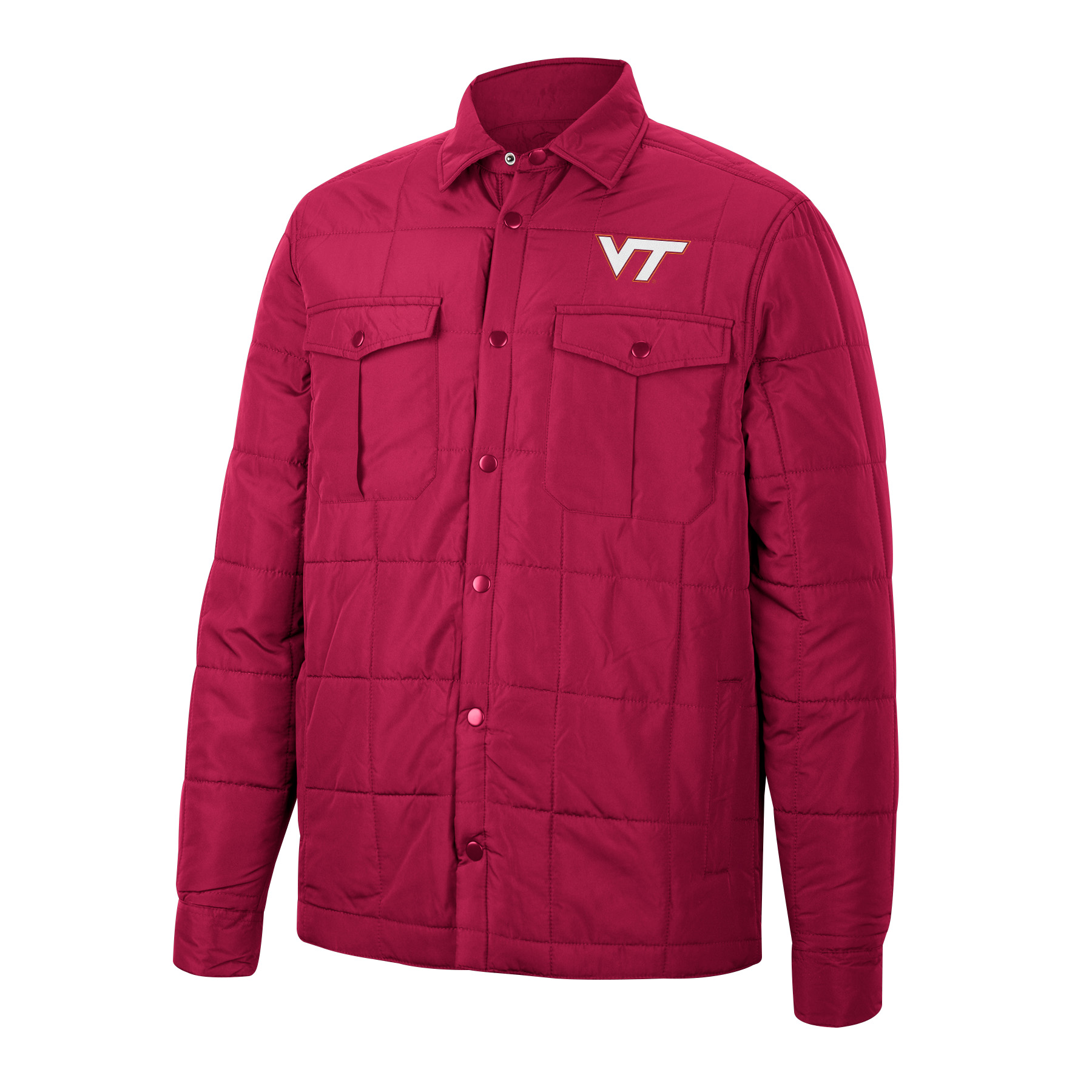 Men's Colosseum Maroon Virginia Tech Hokies Detonate Quilted Full-Snap Jacket - Image 6