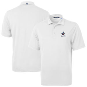 Men's Cutter & Buck White New Orleans Saints Big & Tall Team Virtue Eco Pique Recycled Polo