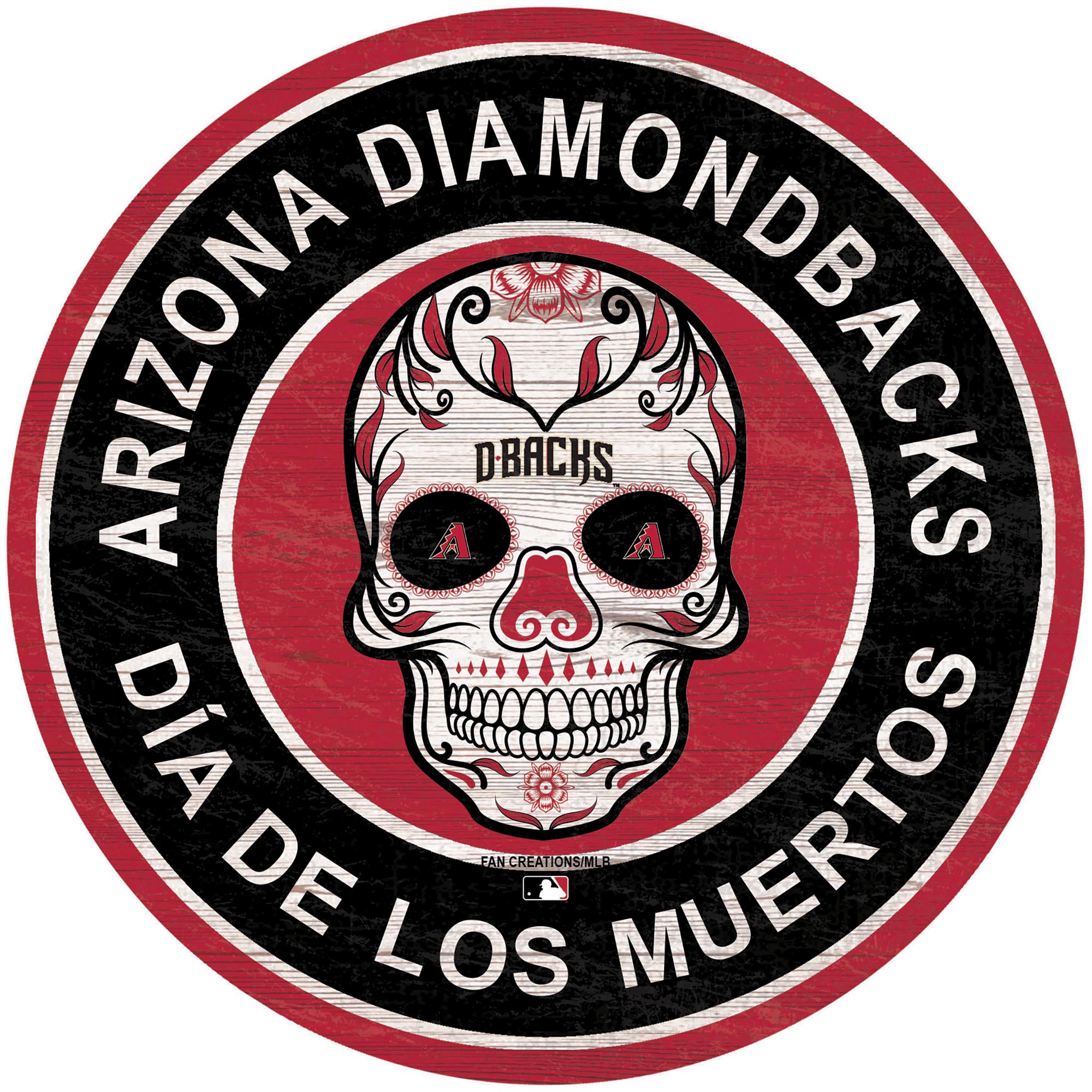 Arizona Diamondbacks 12'' Sugar Skull Circle Sign