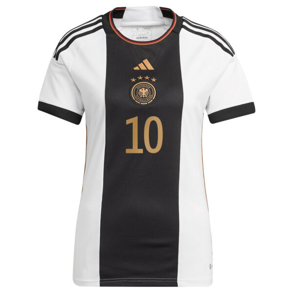 Women's adidas Serge Gnabry White Germany National Team 2022/23 Home Replica Player Jersey - Image 9