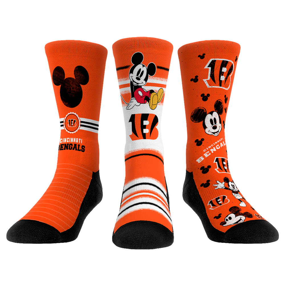 Youth Rock Em Socks Cincinnati Bengals Disney Three-Pack Crew Socks Set