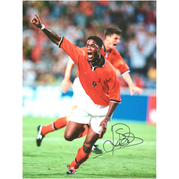 Icons Shop Limited Patrick Kluivert Netherlands National Team Autographed 12" x 16" Photograph