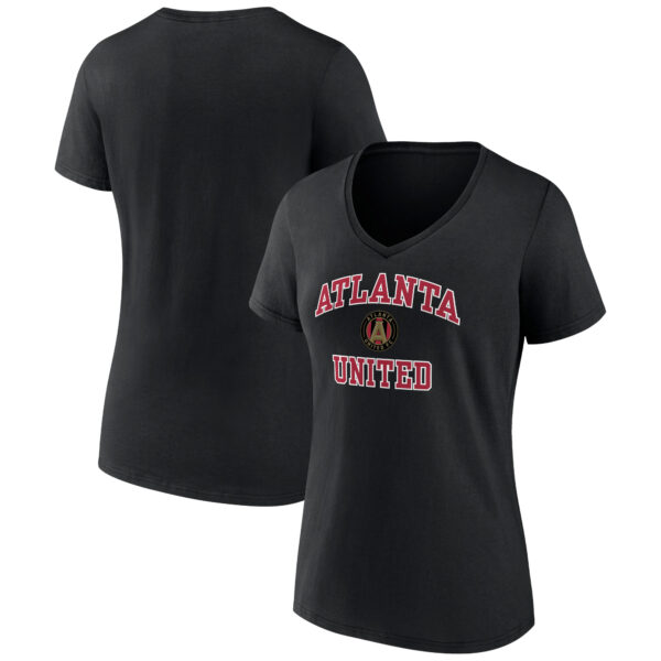Women's Black Atlanta United FC Heart and Soul V-Neck T-Shirt