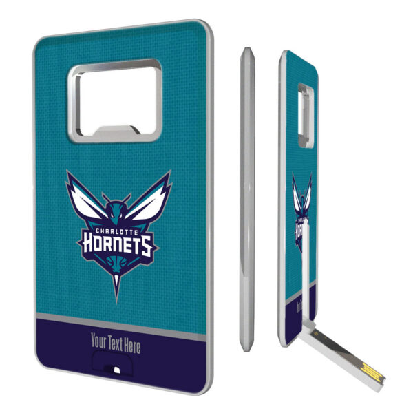 Charlotte Hornets Personalized Credit Card USB Drive & Bottle Opener