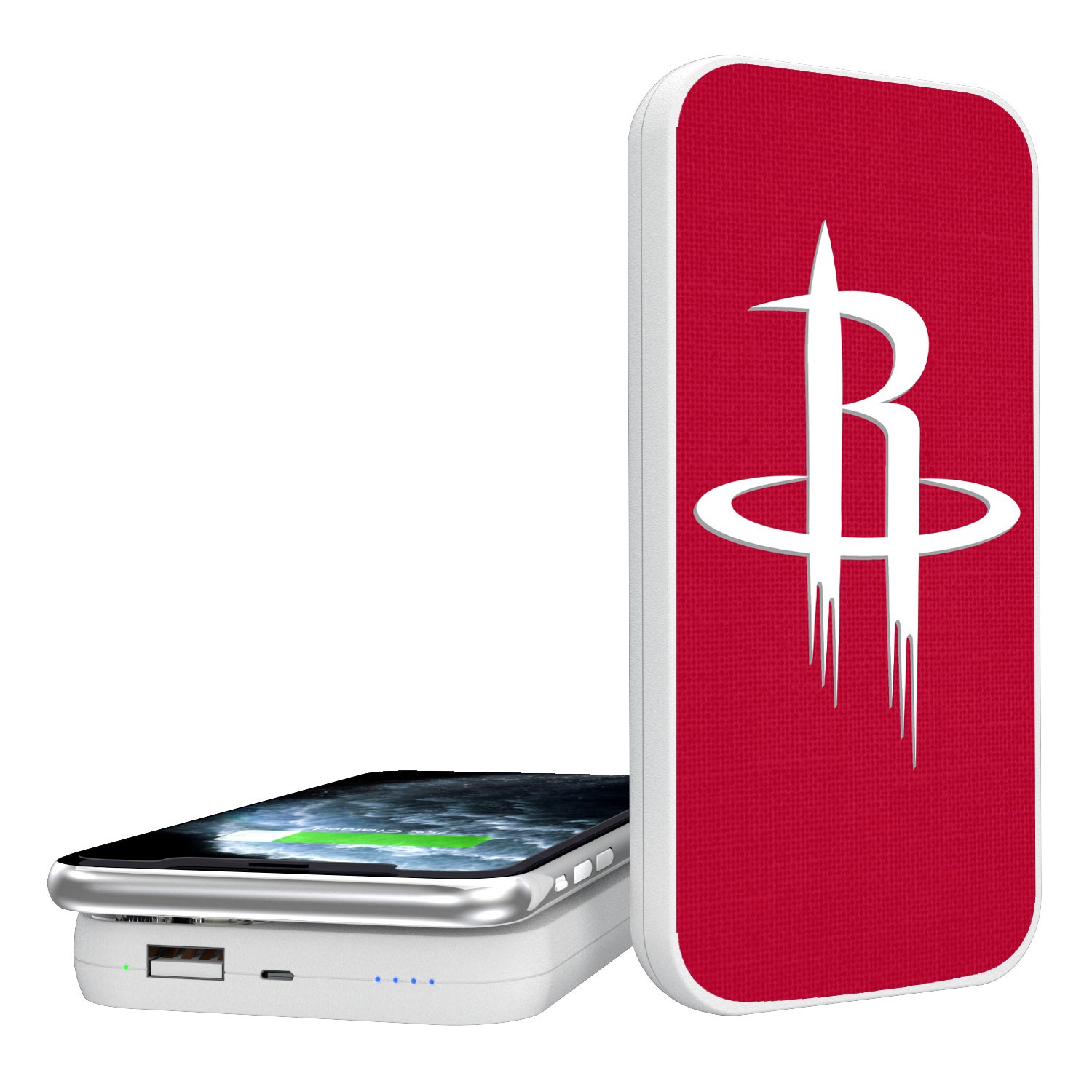 Houston Rockets Solid Design 5000 mAh Legendary Design Wireless Power Bank
