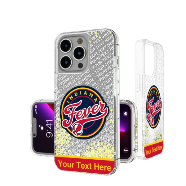 Indiana Fever Personalized Stripe iPhone Glitter Case