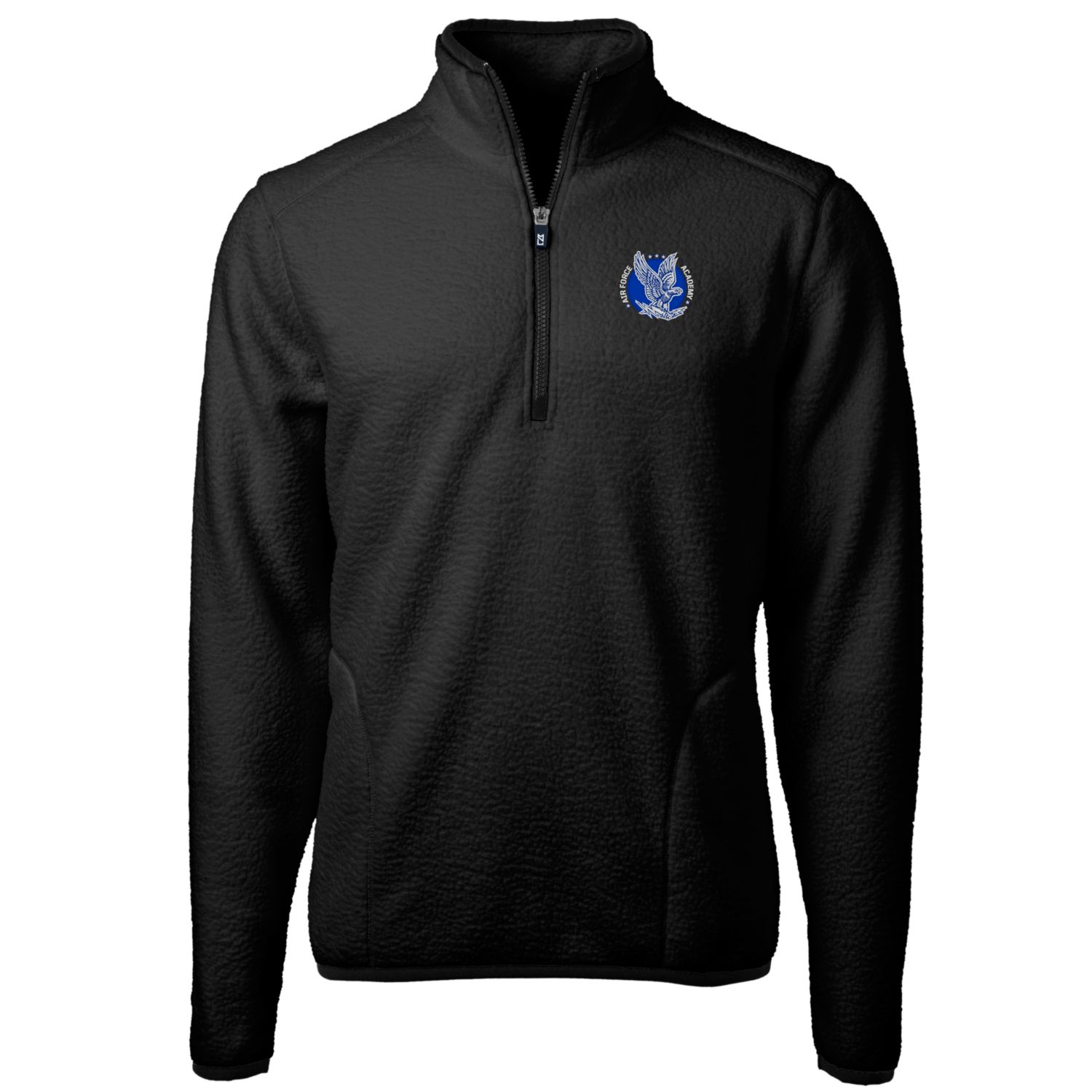 Men's Cutter & Buck Black Air Force Falcons Vault Cascade Eco Sherpa Fleece Big & Tall Quarter-Zip Top - Image 3