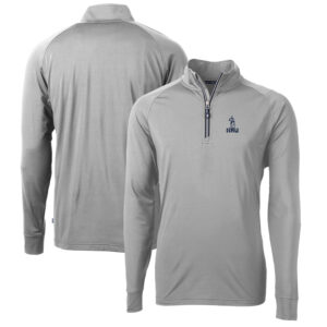Men's Cutter & Buck Gray Northern Arizona Lumberjacks Adapt Eco Knit Stretch Recycled Big & Tall Quarter-Zip Pullover Top