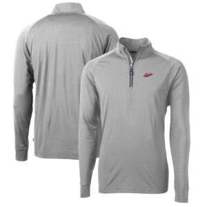 Men's Cutter & Buck Gray New Mexico State Aggies Adapt Eco Knit Stretch Recycled Big & Tall Quarter-Zip Pullover Top