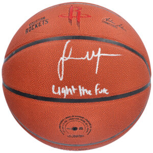 Jalen Green Houston Rockets Autographed Wilson Team Logo Basketball with "Light The Fuse" Inscription