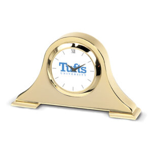 Gold Tufts University Jumbos Team Napoleon Desk Clock
