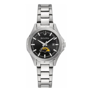 Women's Bulova Black Southern Miss Golden Eagles Stainless Steel Classic Sport Watch