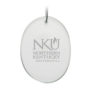 Northern Kentucky University Norse Primary Logo 2.75'' x 3.75'' Glass Oval Ornament