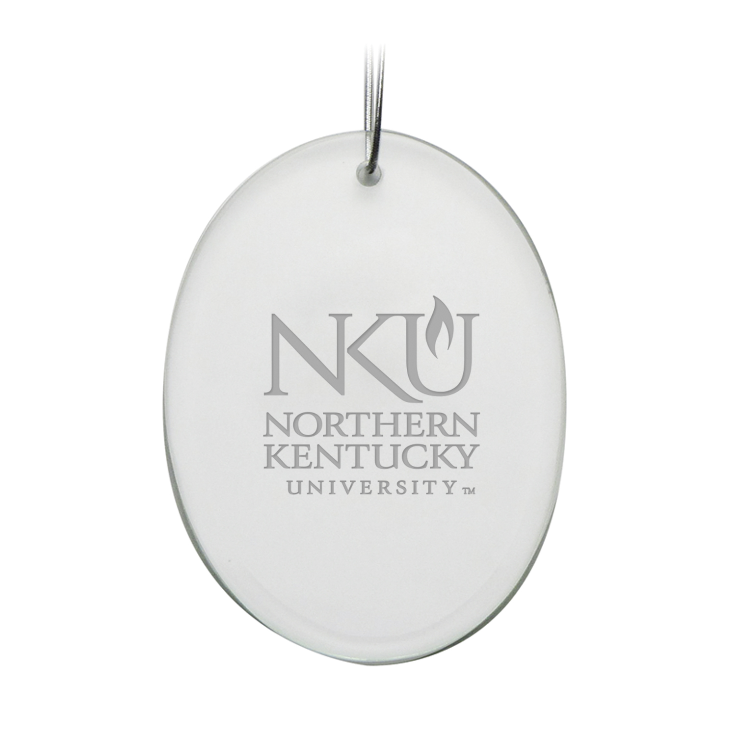 Northern Kentucky University Norse Primary Logo 2.75'' x 3.75'' Glass Oval Ornament