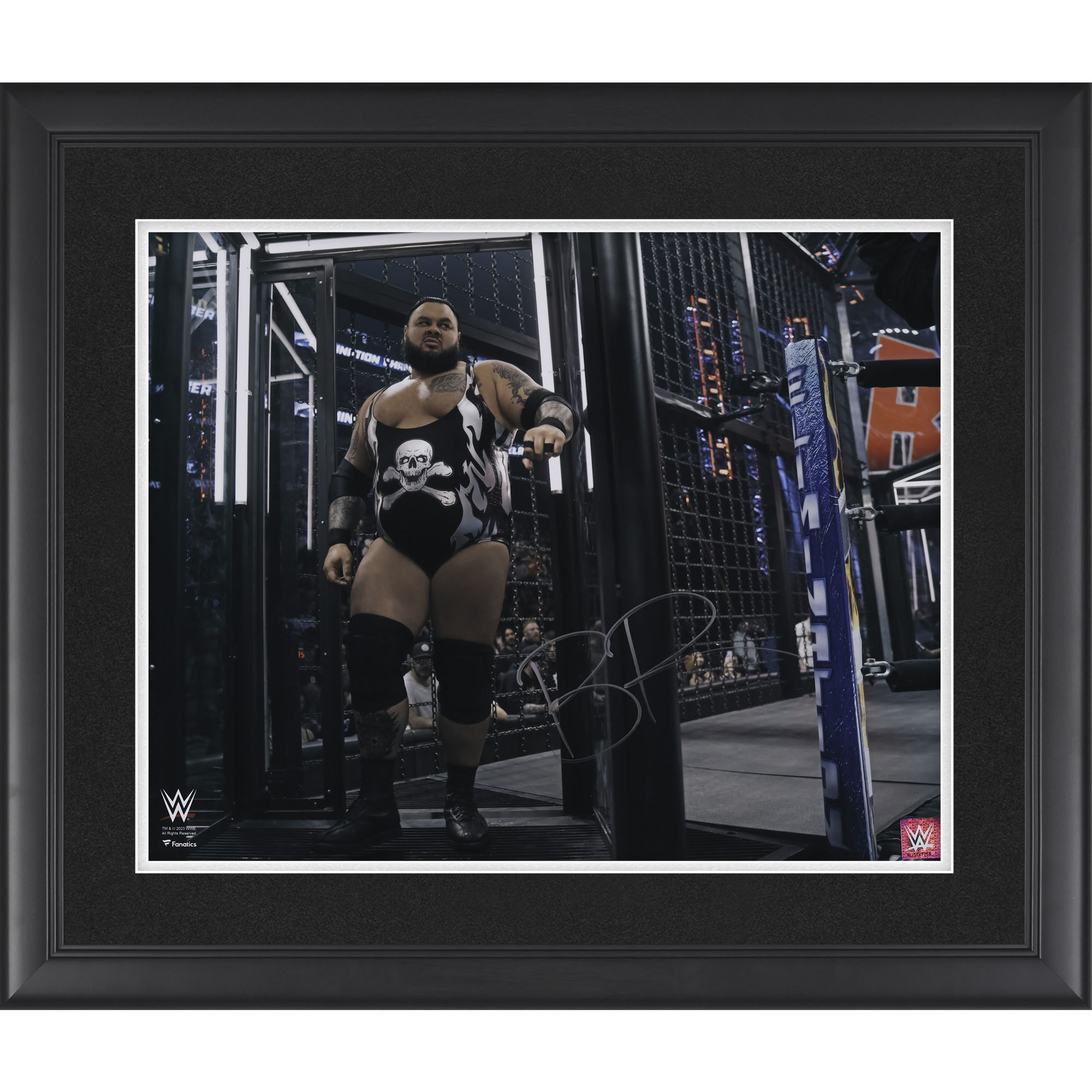 Bronson Reed WWE Autographed Framed 16" x 20" Elimination Chamber Photograph