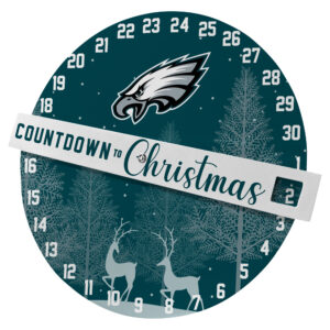 Pegasus Philadelphia Eagles Countdown to Christmas Wall Sign