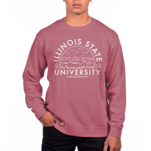 Men's Uscape Apparel Red Illinois State Redbirds Pigment Dyed Fleece Sweatshirt