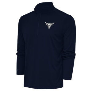 Men's Antigua  Navy The Rock Tribute Quarter-Zip Pullover Top