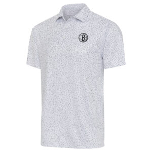 Men's Antigua  White Brooklyn Nets Motion Polo