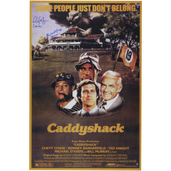Cindy Morgan and Michael O'Keefe Caddyshack Autographed 23" x 35.5" Movie Poster with "Lacey and Noonan" Inscriptions