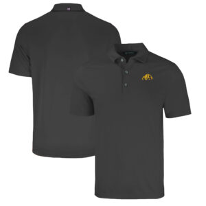 Men's Cutter & Buck Heather Black Bowie State Bulldogs Big & Tall Forge Eco Stretch Recycled Polo