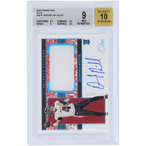 Desmond Ridder Atlanta Falcons Autographed 2022 Panini One Blue Relic #24 #19/75 BGS Authenticated 9/10 Rookie Card - 8.5,9.5,9,9.5 Subgrades