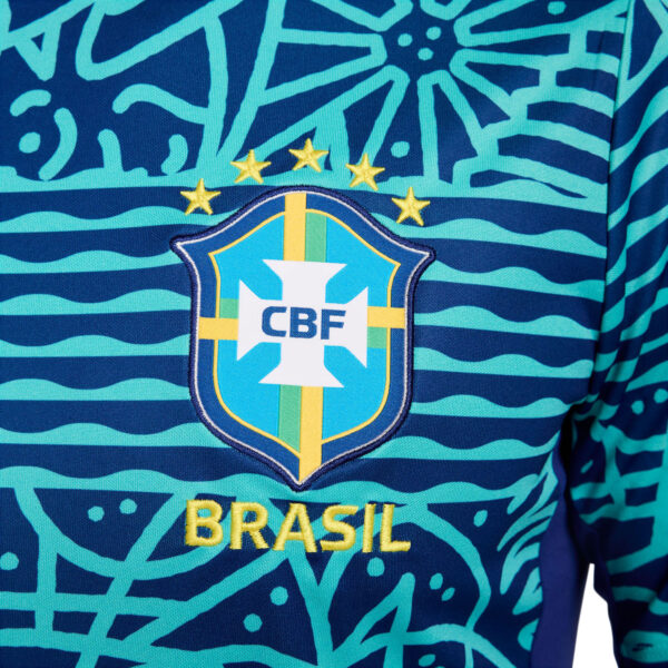 Men's Nike  Blue Brazil National Team 2024 Academy Pro Pre-Match Top - Image 5