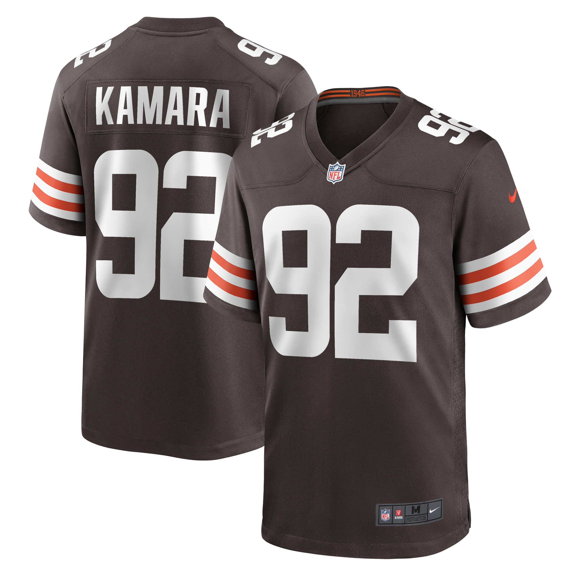 Men's Nike Sam Kamara Brown Cleveland Browns Team Game Jersey - Image 5