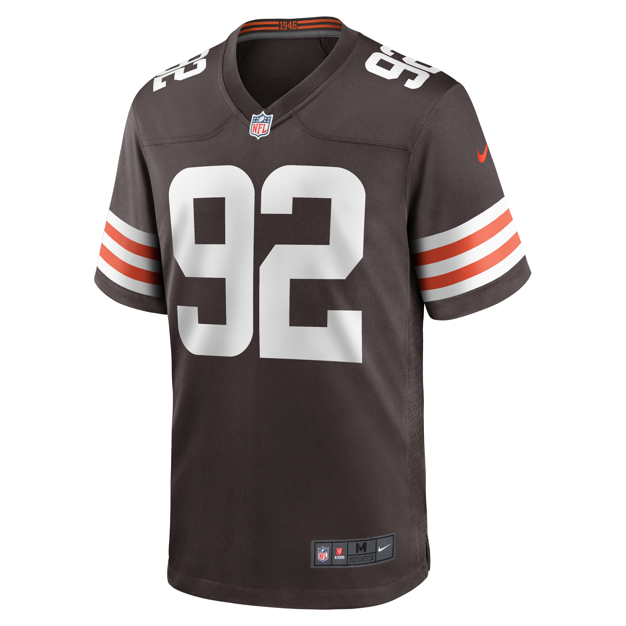 Men's Nike Sam Kamara Brown Cleveland Browns Team Game Jersey - Image 3