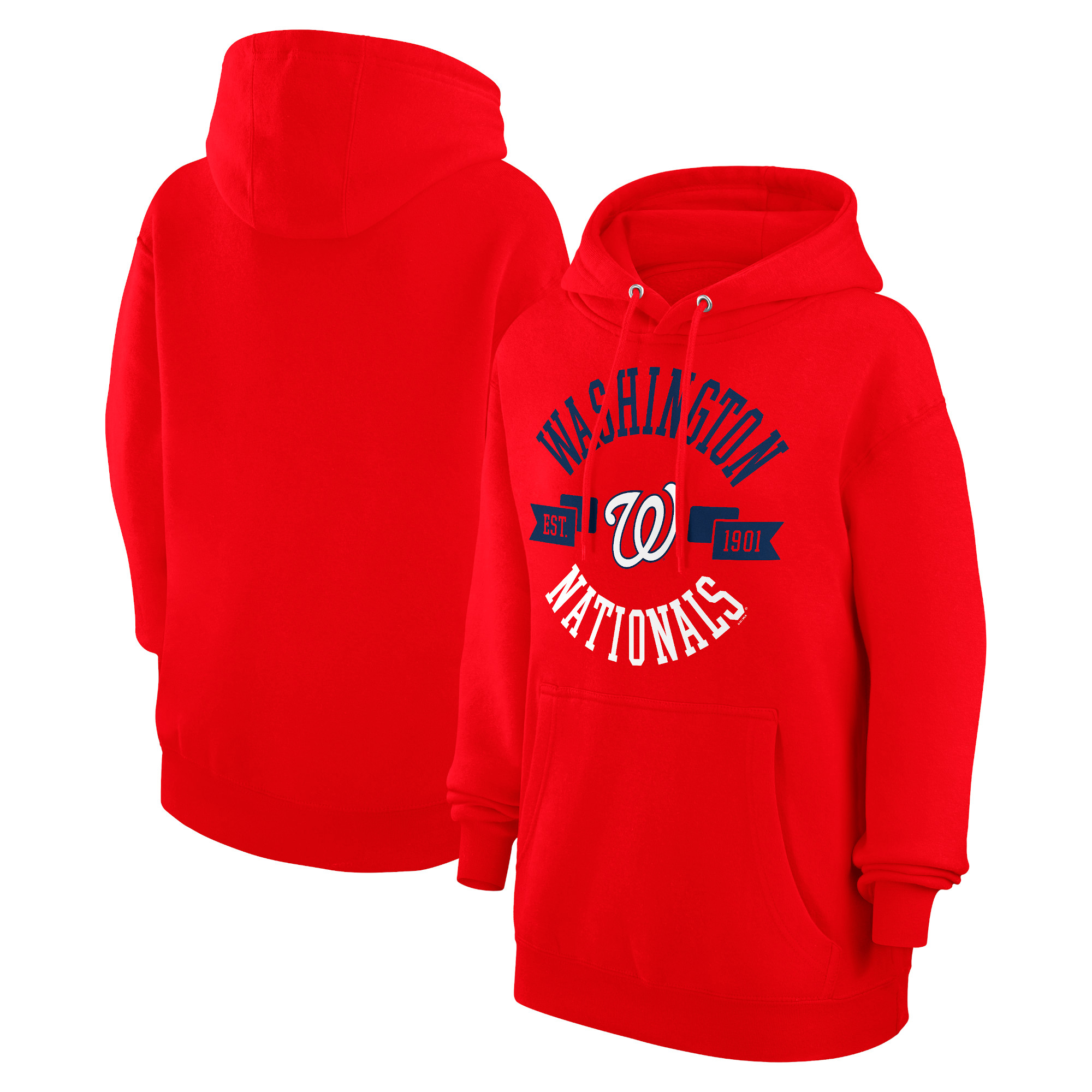 Women's G-III 4Her by Carl Banks Red Washington Nationals City Graphic Pullover Hoodie - Image 2