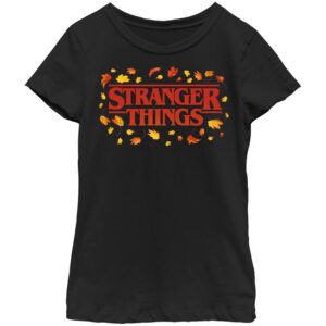 Girls Youth Mad Engine  Black Stranger Things T-Shirt