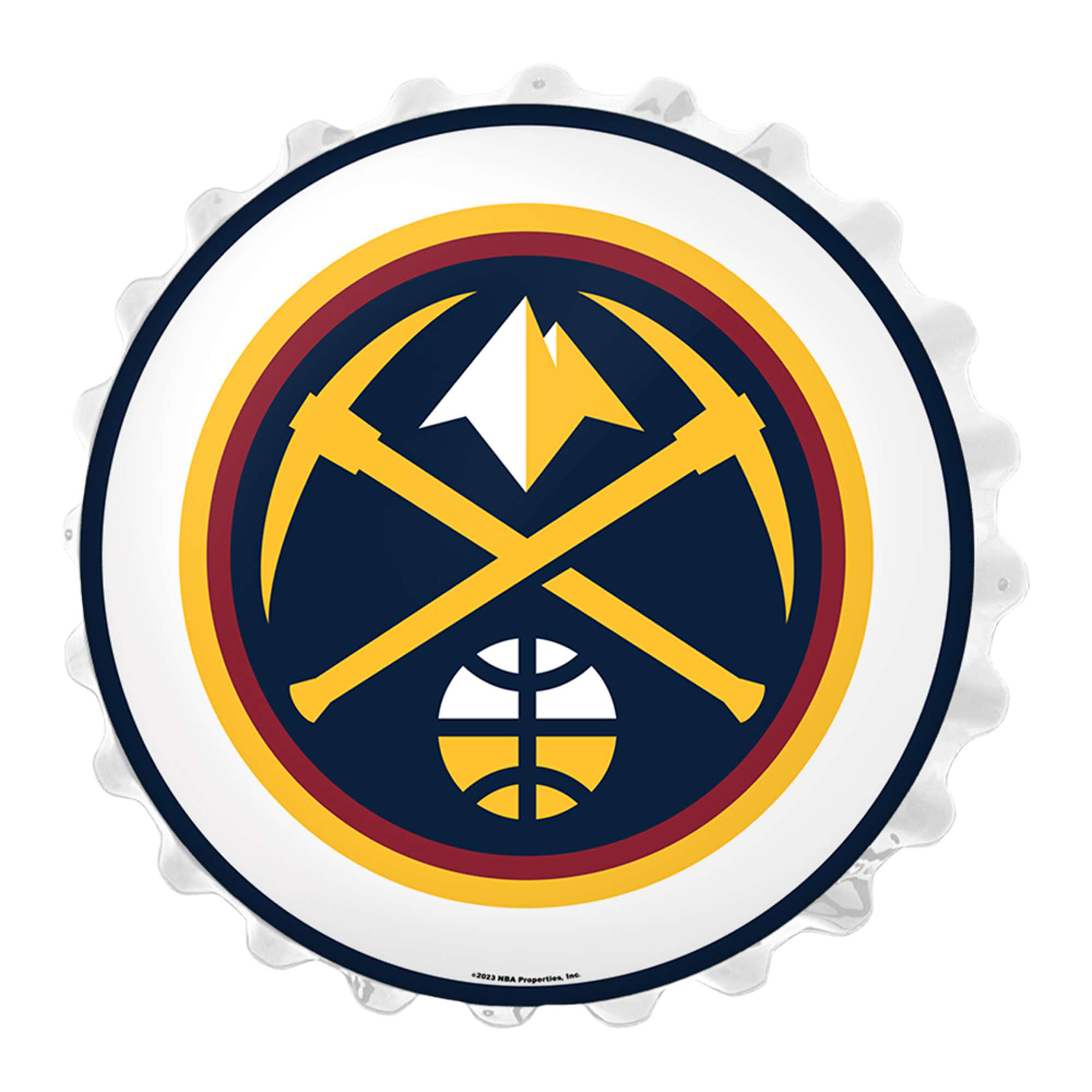 Denver Nuggets 19" Bottle Cap Wall Light